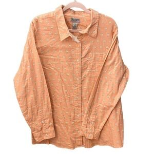 Wrangler Pink Aztec Flannel button down long sleeve Shirt XL
